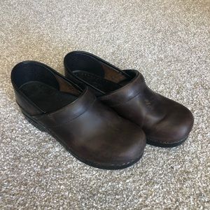 Dansko Brown Leather Clogs